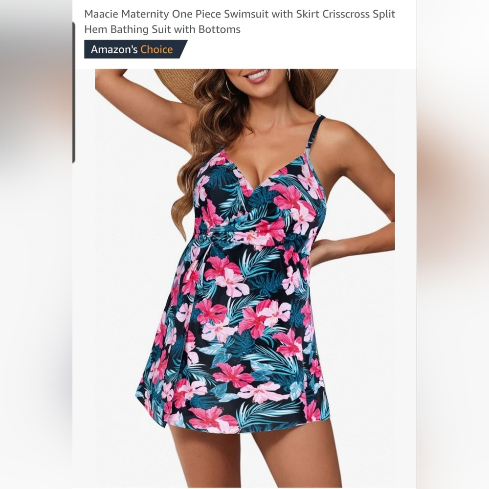 One Piece Maternity Swimsuit, Size M, New With Tags